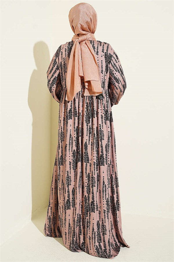 Patterned Belmando Dress Powder Pink