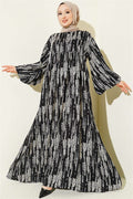 Patterned Belmando Dress Black