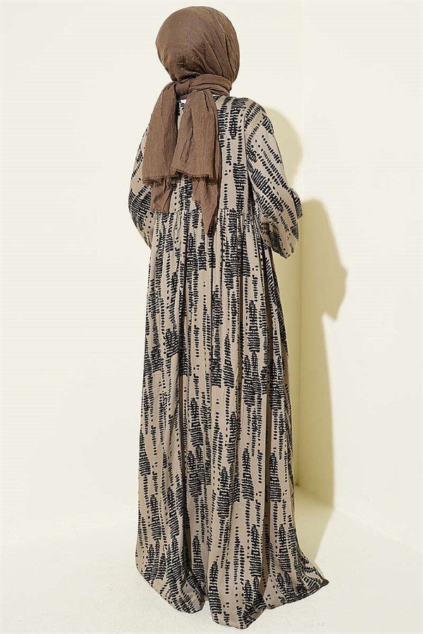 Patterned Belmando Dress, Mink