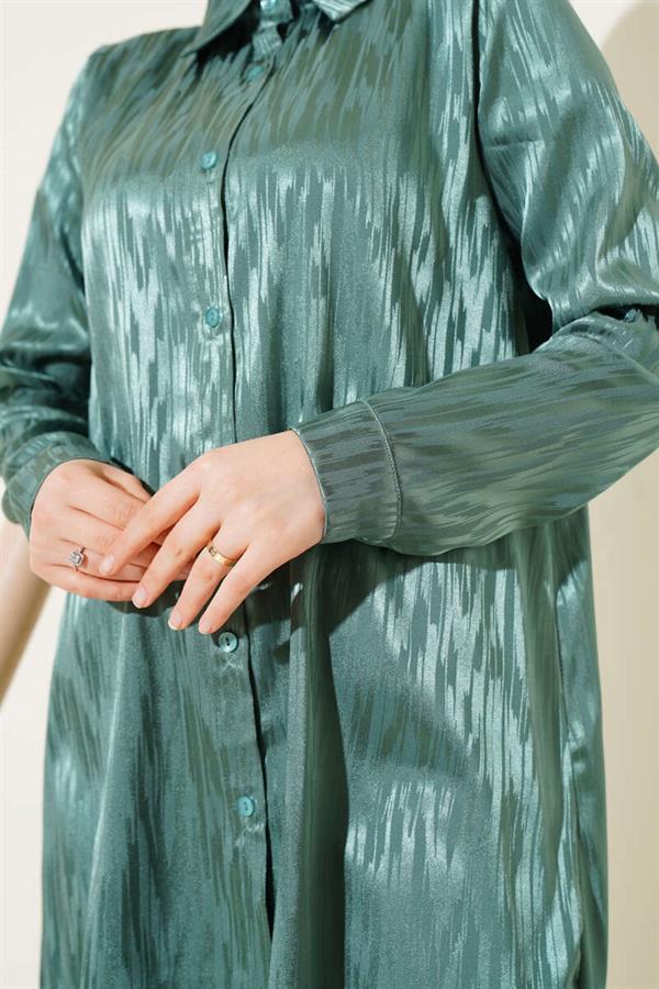 Patterned Jacquard Tunic 2 Piece Set Age Green
