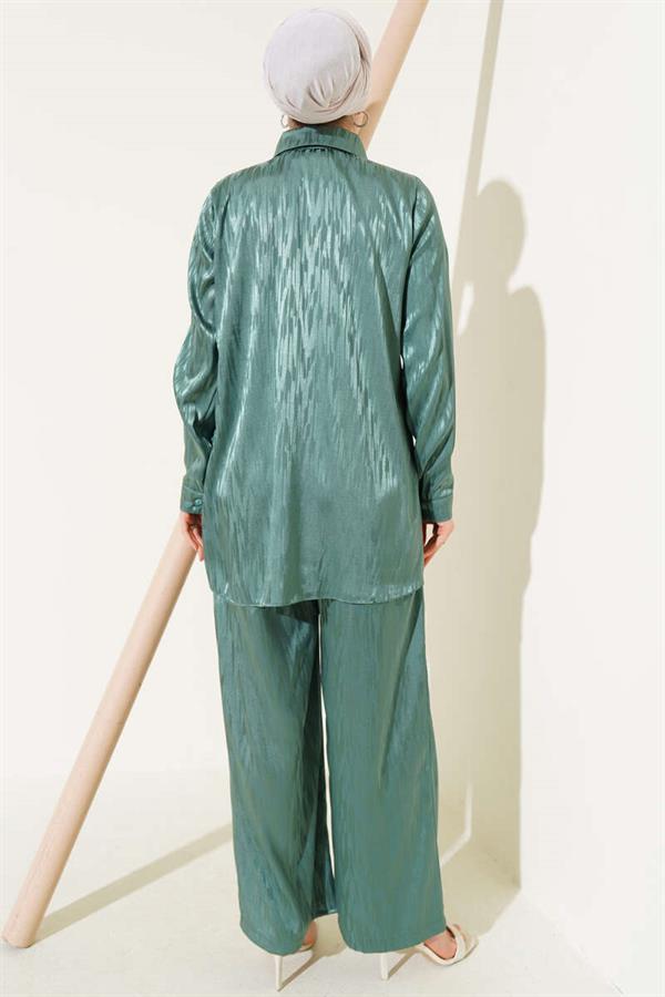 Patterned Jacquard Tunic 2 Piece Set Age Green