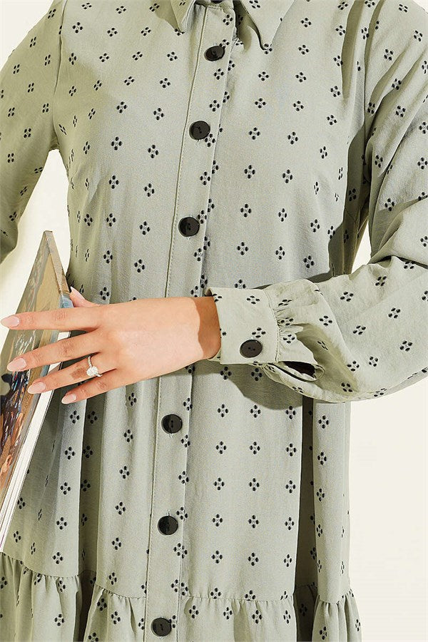 Patterned Layered Tunic Mint