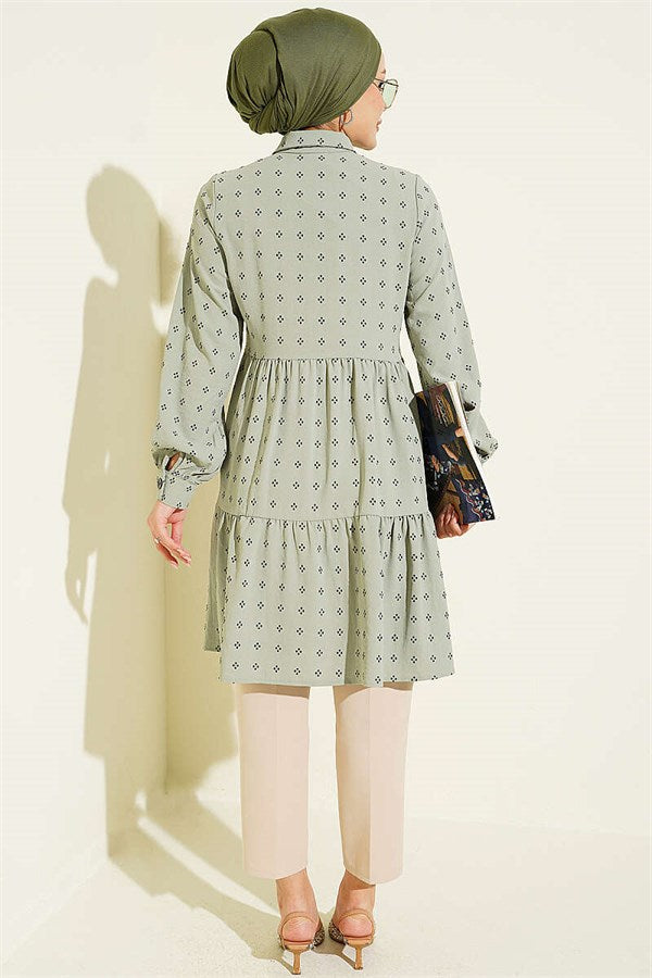 Patterned Layered Tunic Mint