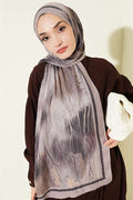 Patterned Liva Modal Crash Scarf, Beige