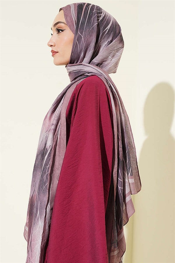 Patterned Liva Modal Crash Scarf, Rose Pink