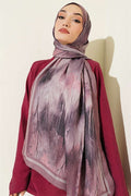 Patterned Liva Modal Crash Scarf, Rose Pink