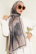Patterned Liva Modal Crash Scarf, Sand Beige