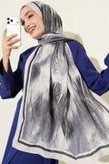 Patterned Liva Modal Crash Scarf Stone