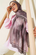 Patterned Liva Modal Crash Scarf, Mink