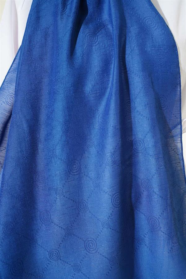 Patterned Monogram Shawl Saxe