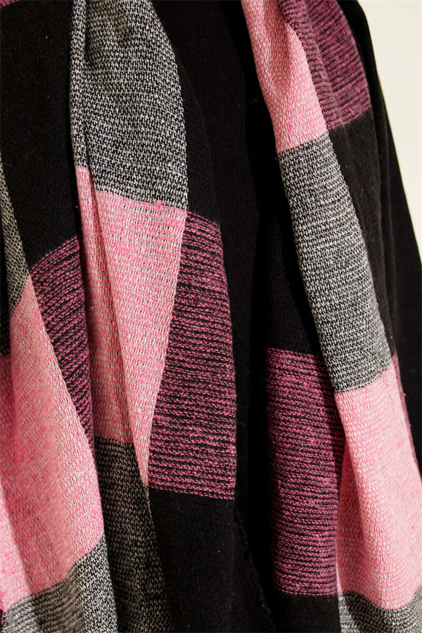 Patterned Shoulder Scarf, Fuchsia