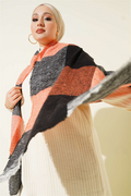 Patterned Shoulder Shawl, Baby Pink