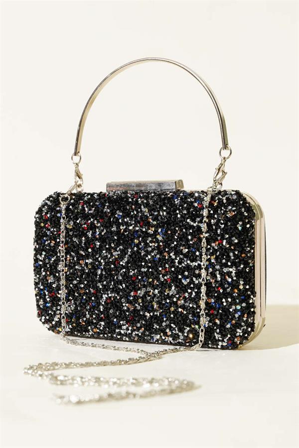 Rectangular Stone Handle Evening Bag Assortment