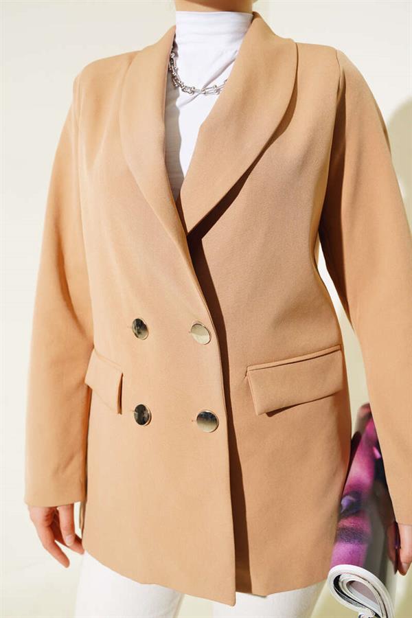 Four Button Double Jacket Camel