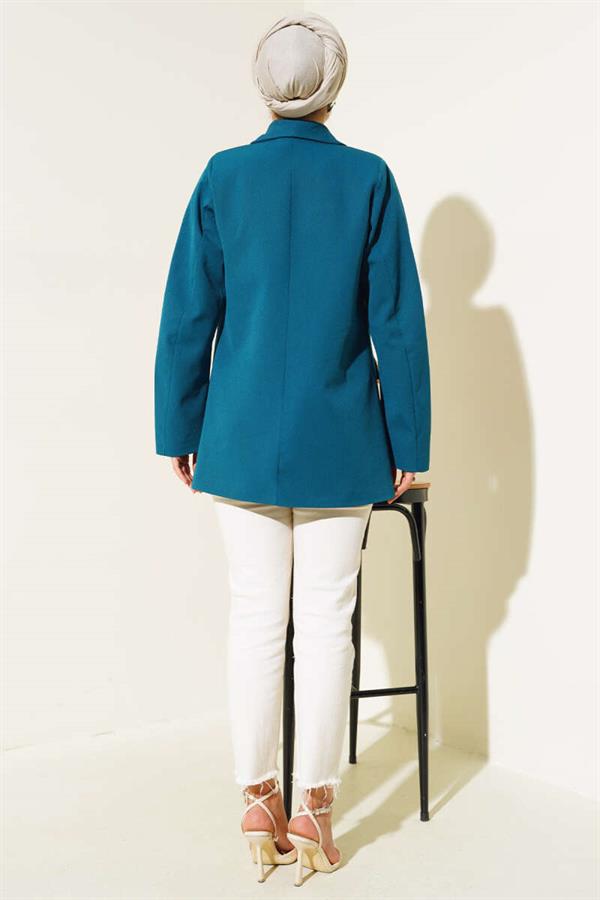 Four Buttoned Double Jacket Petrol