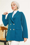 Four Buttoned Double Jacket Petrol