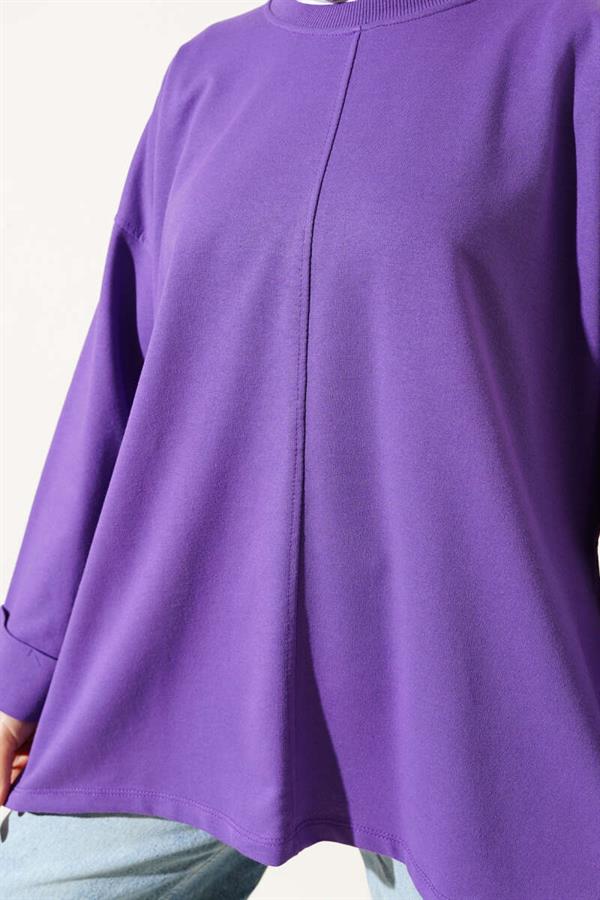 Double Sleeve Rope Laced Tunic Lilac