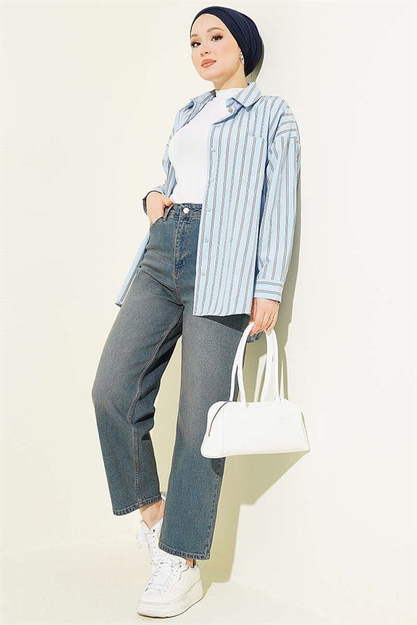 Buttoned Baggy Pants Coffee Tint