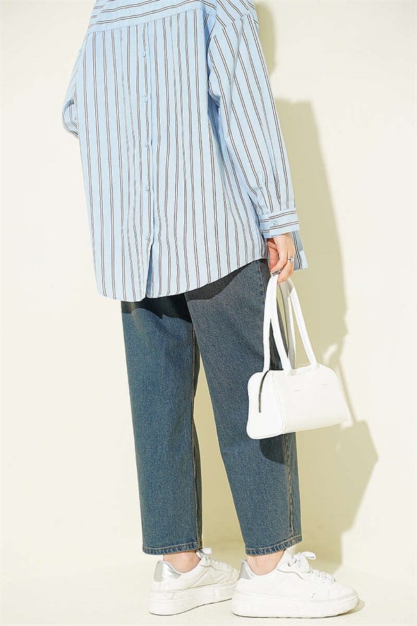 Buttoned Baggy Pants Coffee Tint