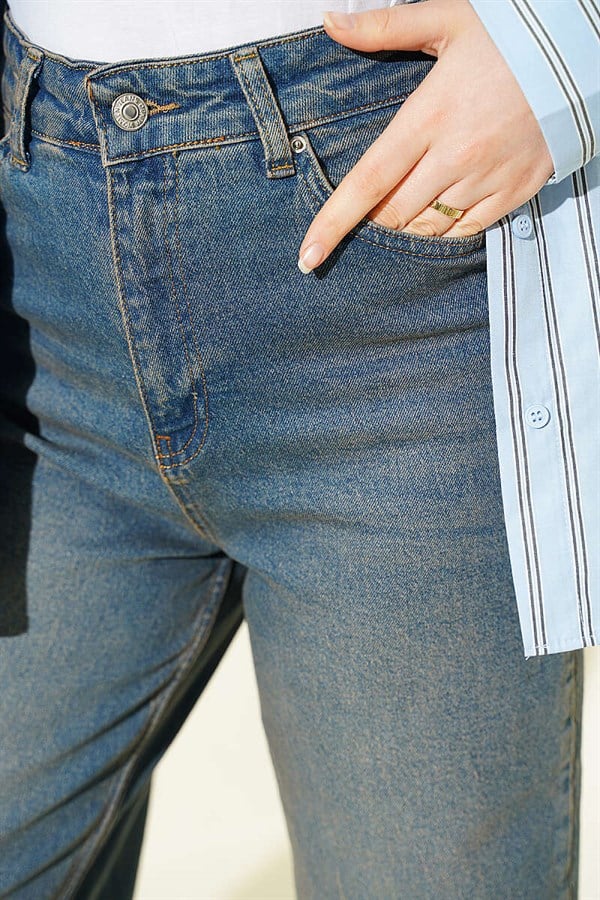 Buttoned Baggy Pants Coffee Tint