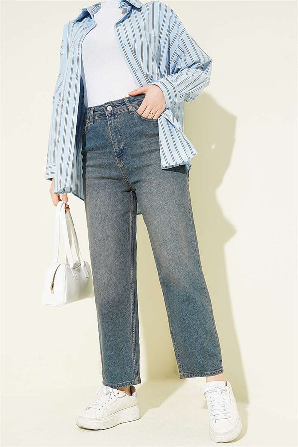 Buttoned Baggy Pants Coffee Tint