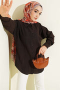 Low-Shouldered Tree Bark Shirt, Coffee