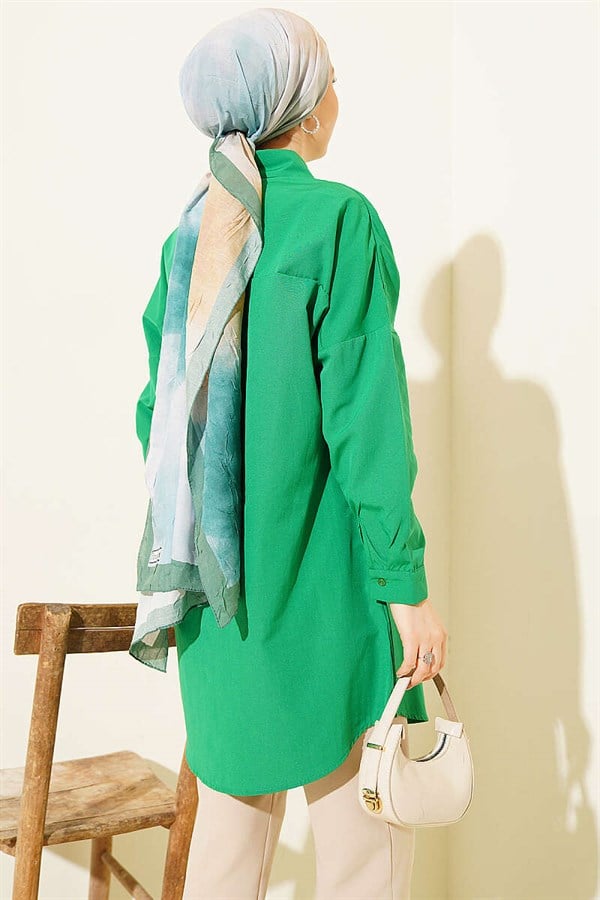 Benetton Dropped Shoulder Plain Shirt