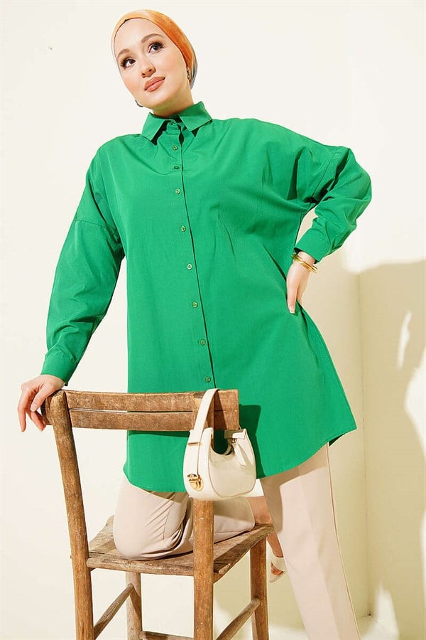 Benetton Dropped Shoulder Plain Shirt
