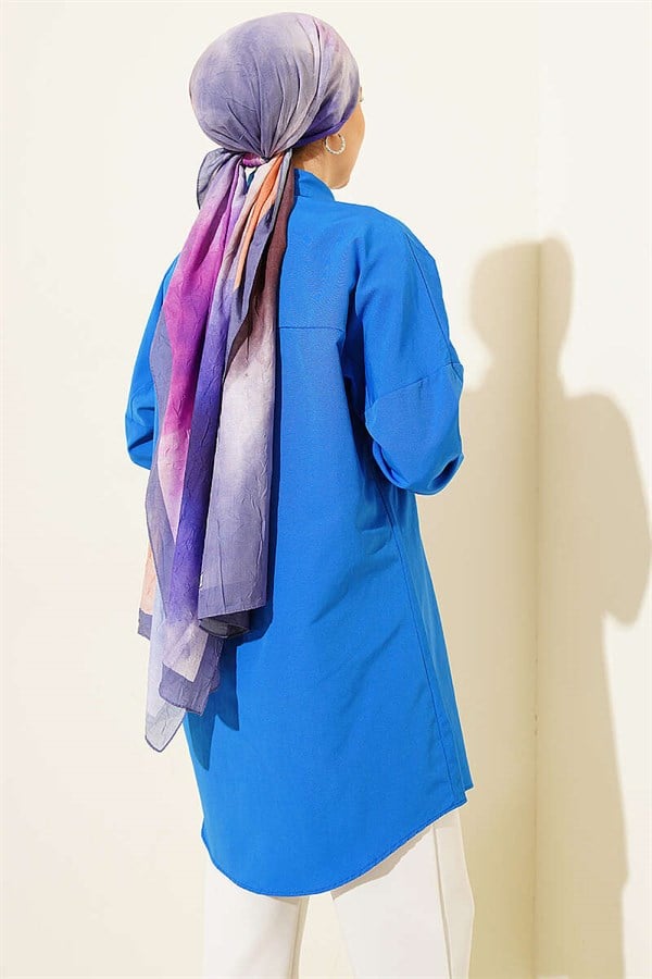 Dropped Shoulder Plain Shirt Saks