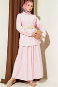 Pink Off-Shoulder Modal 2 Piece Set