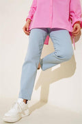 Plain Boyfriend Bondi Light Blue Trousers