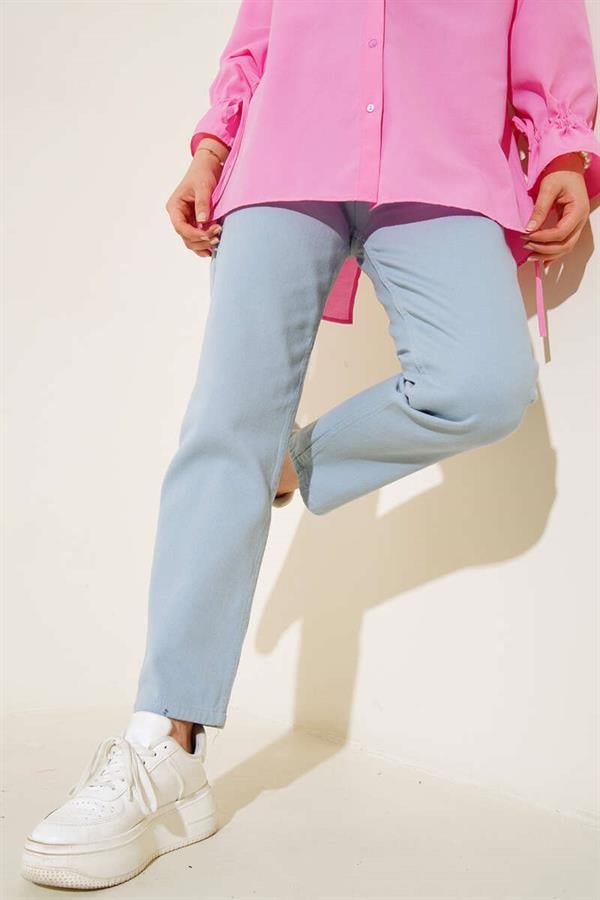 Plain Boyfriend Bondi Light Blue Trousers