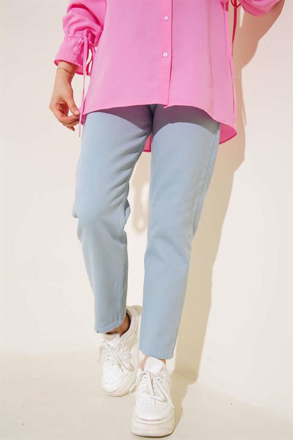 Plain Boyfriend Bondi Light Blue Trousers