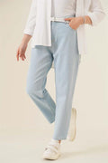 Plain Boyfriend Ice Blue Trousers