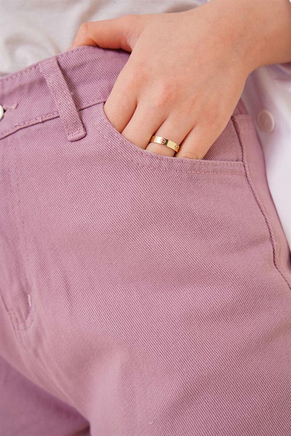 Plain Boyfriend Dusty Rose Trousers