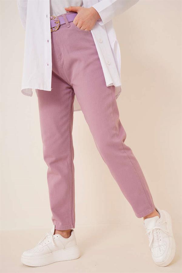 Plain Boyfriend Dusty Rose Trousers