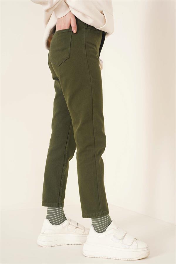 Plain Boyfriend Khaki Trousers