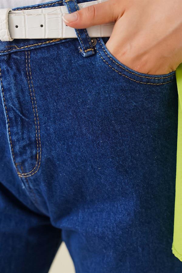 Plain Boyfriend Dark Jeans