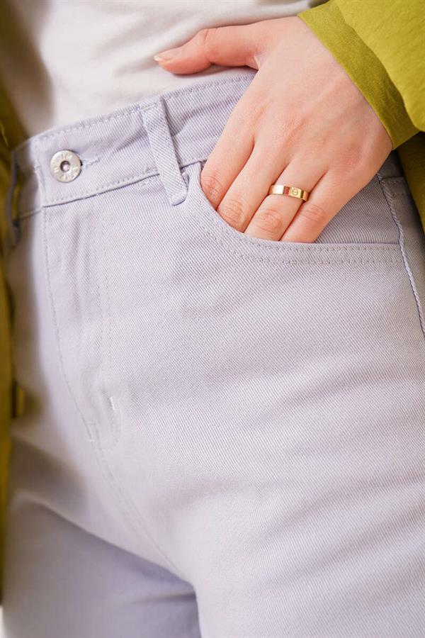 Plain Boyfriend Lavender Blue Trousers