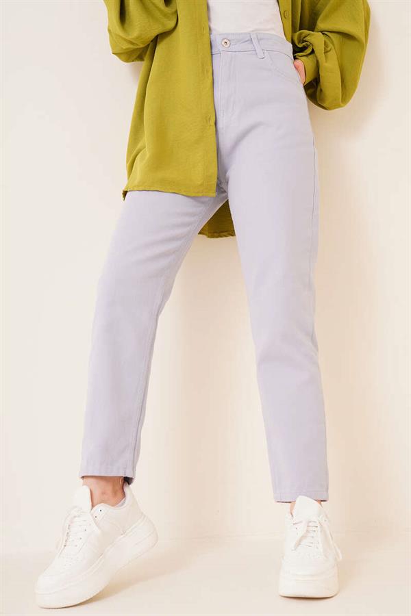 Plain Boyfriend Lavender Blue Trousers