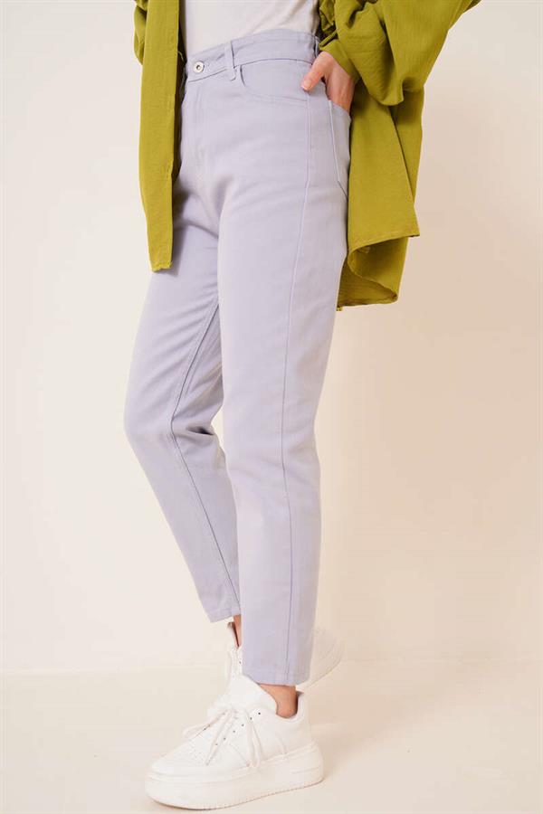 Plain Boyfriend Lavender Blue Trousers