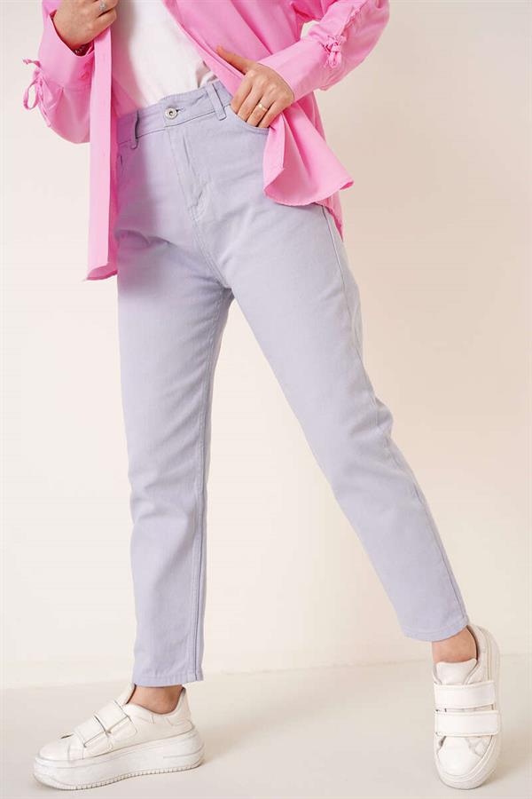 Plain Boyfriend Lilac Trousers
