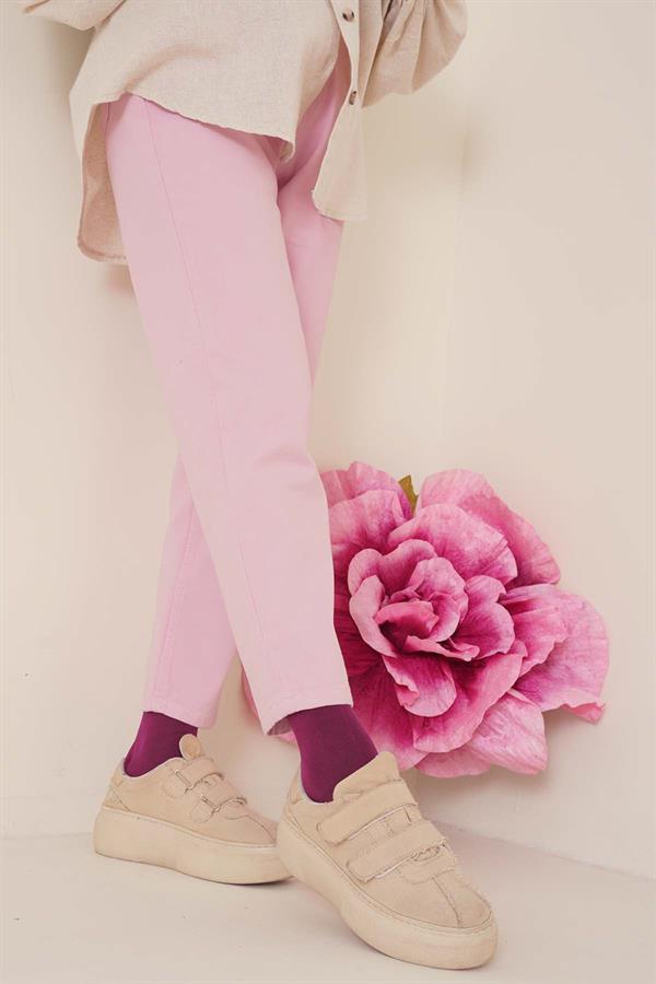 Plain Boyfriend Pink Pants