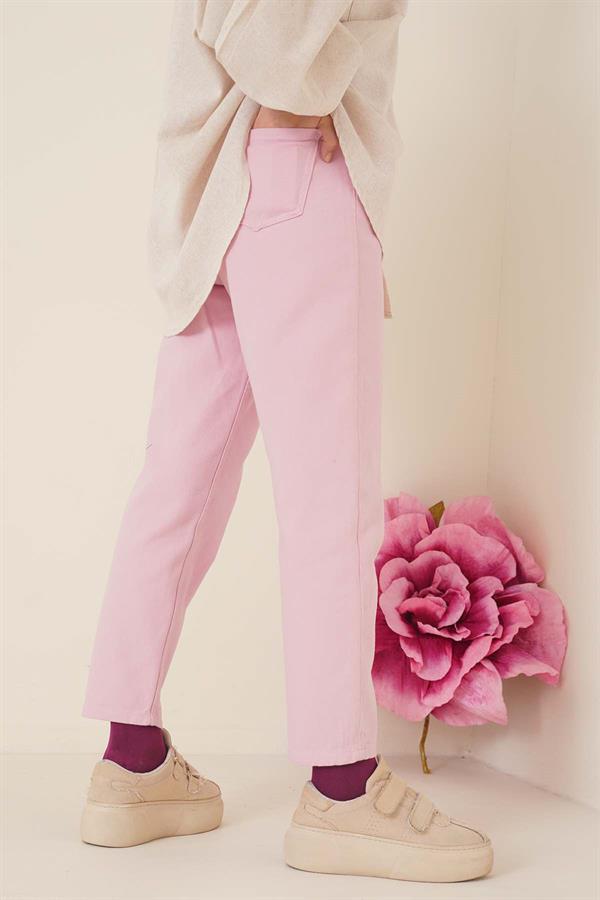 Plain Boyfriend Pink Pants