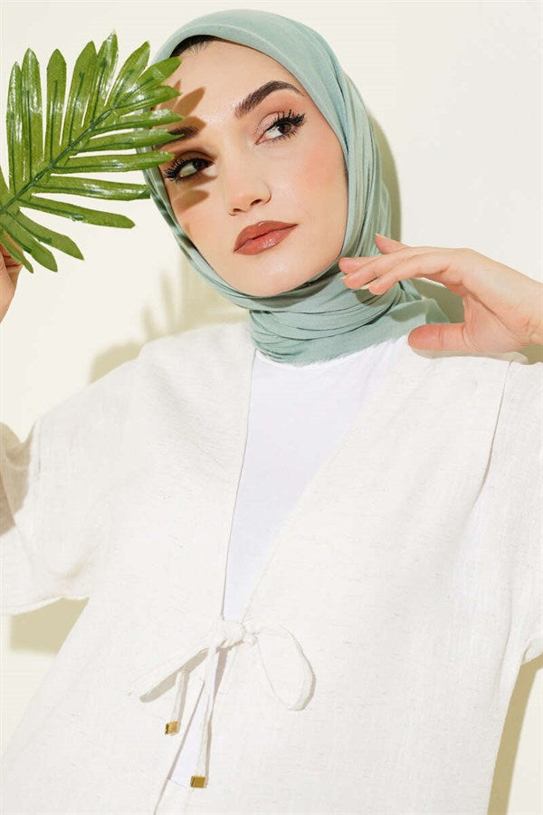 Plain Flamboyant Cotton Scarf Mint