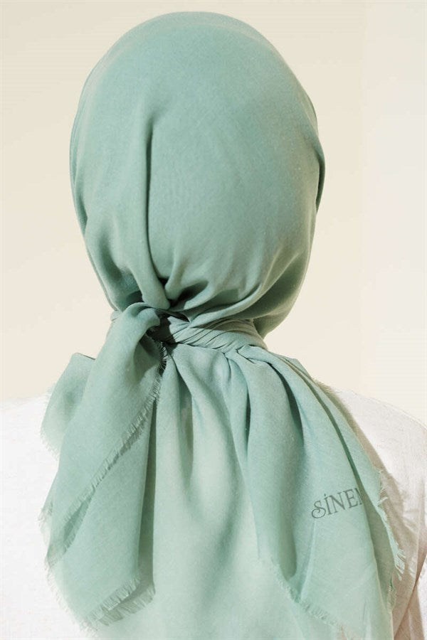 Plain Flamboyant Cotton Scarf Mint