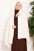 Plain Shoulder Shawl Ecru