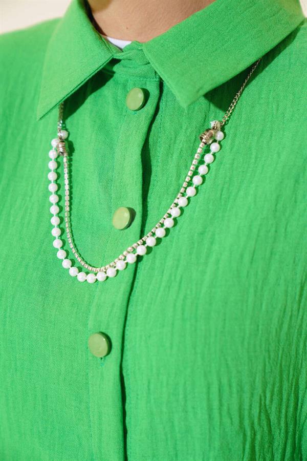 Plain Casual Shirt Green
