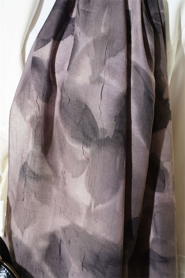 Marbled Patterned Bamboo Kash Shawl Stone Grey