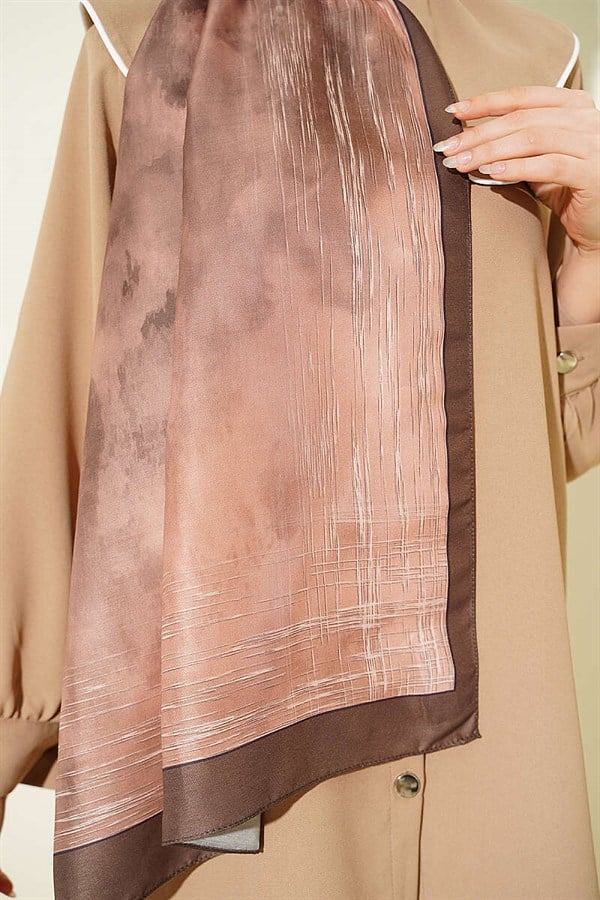 Marbled Pattern Scarf Camouflage Green